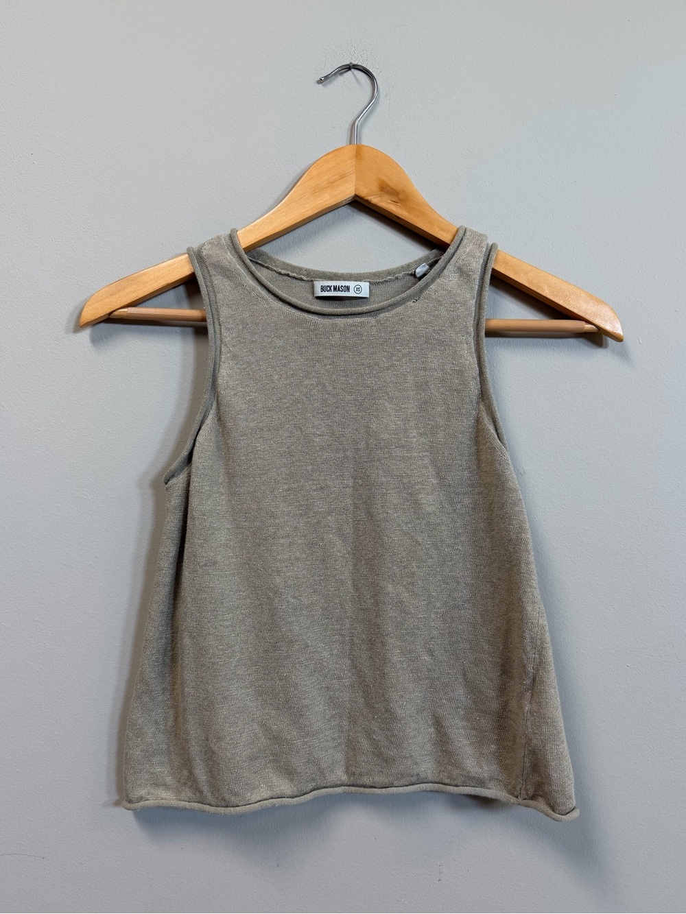 Buck Mason Linen Lightweight Cropped Knit Tank Top Women’s XS
